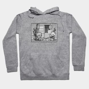 cute kawaii restaurant manga style Hoodie